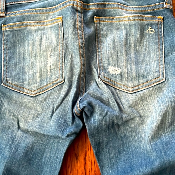 SALE! Rag & Bone Kilbowe Distressed Skinny Jeans With Zippers at Ankles - Picture 5 of 6